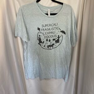 Light Blue Bella + Canvas Mary Poppins Disney shirt
